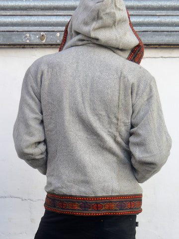 Warm natural winter tribal jacket