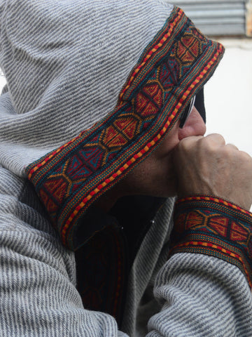 Warm natural winter tribal jacket