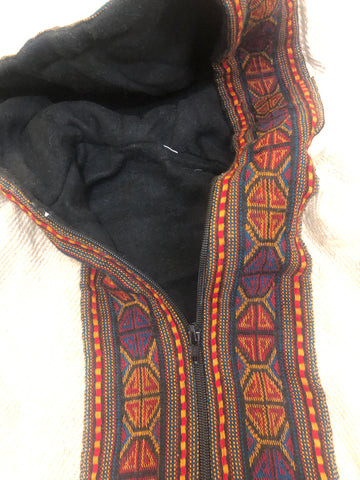 Warm natural winter tribal jacket