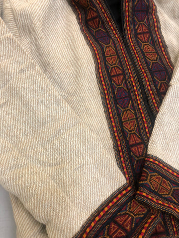Warm natural winter tribal jacket