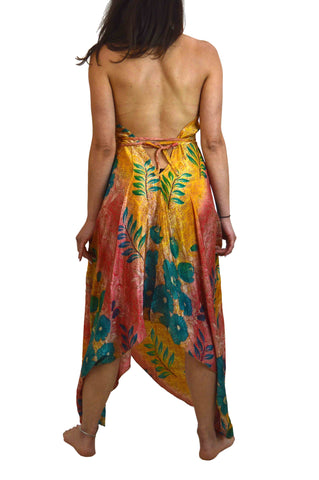 Long Silk Sequin Beach Dress