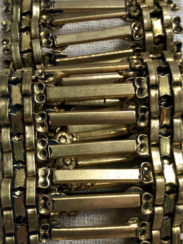 Brass cuff chain bracelet