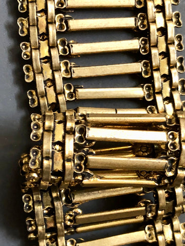 Brass cuff chain bracelet