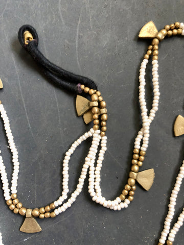 Brass and Bead Multi layer Necklace
