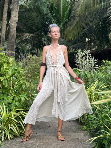 Maxi Halterneck dress /wrap with belt