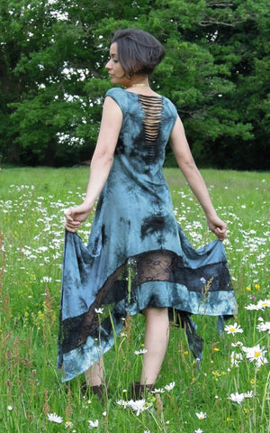 MAXI STEAMPUNK DRESS TIEDYE 