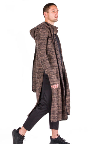 Mens hooded Trench coat
