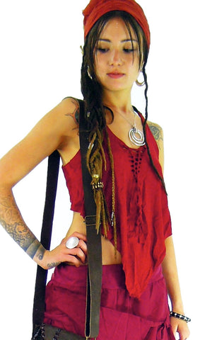 Pixie Vest Backless  Crochet Top