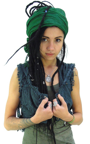 hooded bolero waistcoat with Gypsy lace