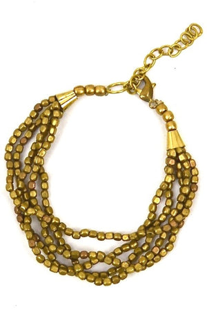 Brass Nugget Chain Bracelt