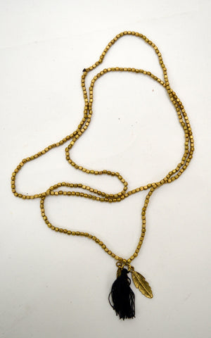 Brass Feather Mala