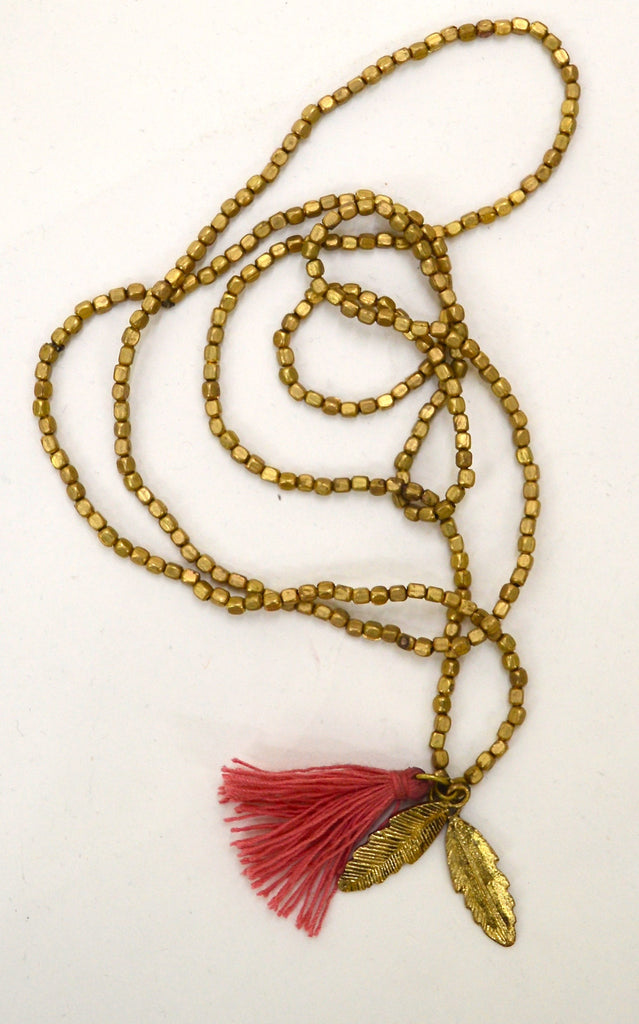 Brass Feather Mala