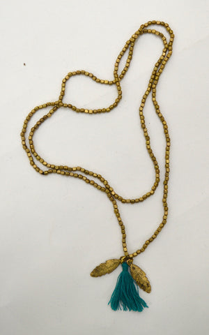 Brass Feather Mala