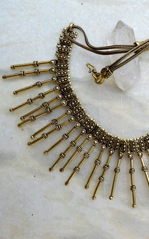 Brass Gypsy Tribal Necklace.