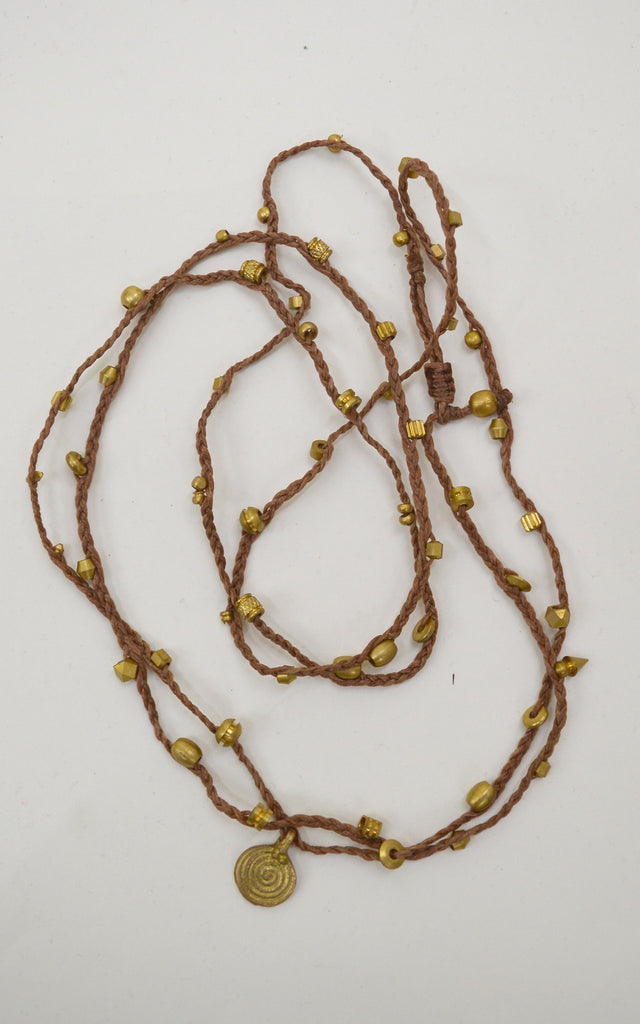 Brass Spiral Multi Necklace / Belly Chain