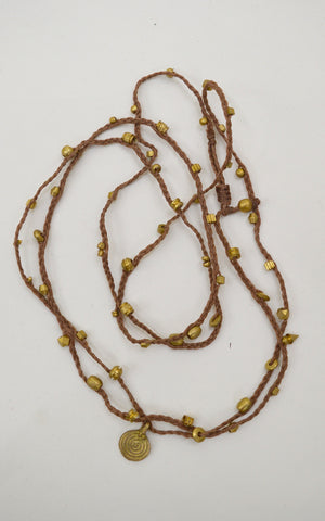 Brass Spiral Multi Necklace / Belly Chain
