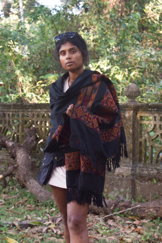 Embroidered Shawl Blanket Scarf