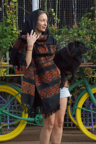 Embroidered Shawl Blanket Scarf
