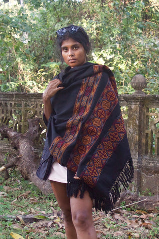 Embroidered Shawl Blanket Scarf
