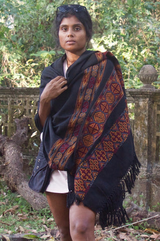 Embroidered Shawl Blanket Scarf