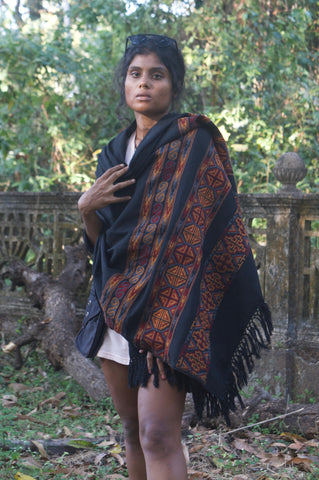 Embroidered Shawl Blanket Scarf