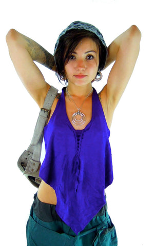 Pixie Vest Backless  Crochet Top