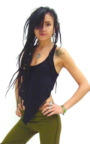 Pixie Vest Backless  Crochet Top
