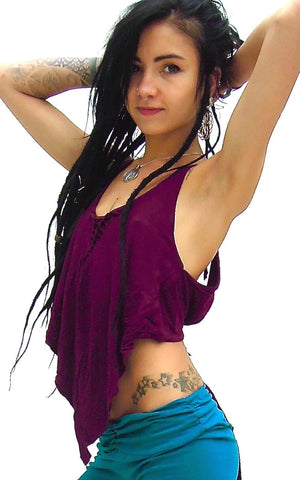 Pixie Vest Backless  Crochet Top