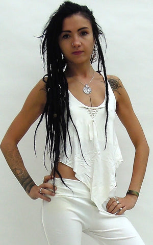 Pixie Vest Backless  Crochet Top