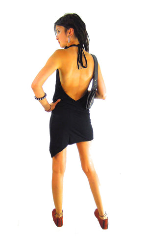 Pixie Dress Backless Asymmetric