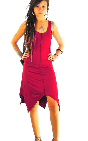 Pixie dress  Asymmetric Midi