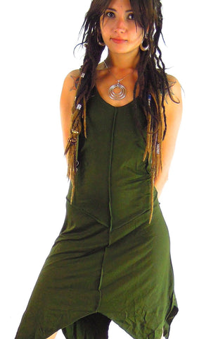 Pixie dress  Asymmetric Midi