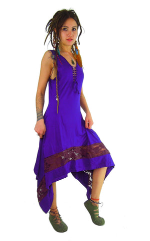 MAXI STEAMPUNK DRESS PURPLE