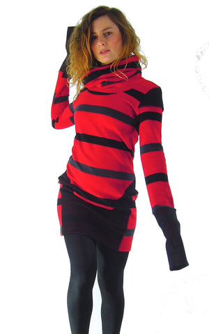 Long sleeve striped winter Dress