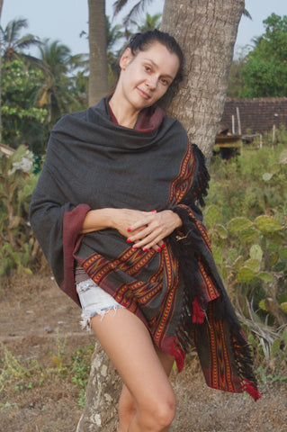 Embroidered Shawl Blanket Scarf