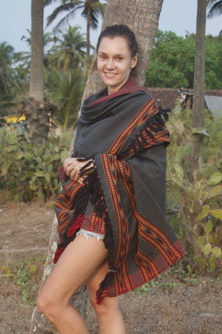 Embroidered Shawl Blanket Scarf