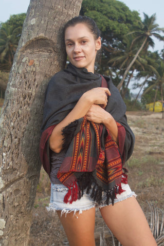 Embroidered Shawl Blanket Scarf