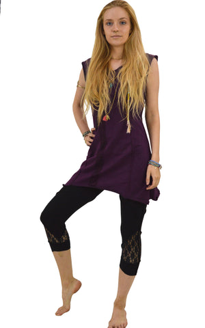 Psy trance style mini dress long top