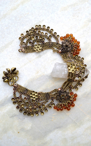 Gypsy Brass and bead Anklets