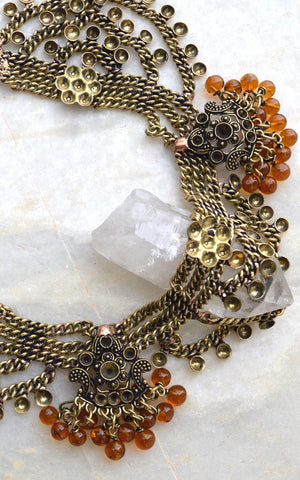 Gypsy Brass and bead Anklets