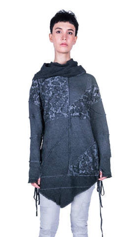 Patchwork sweater Oversized Hoodie