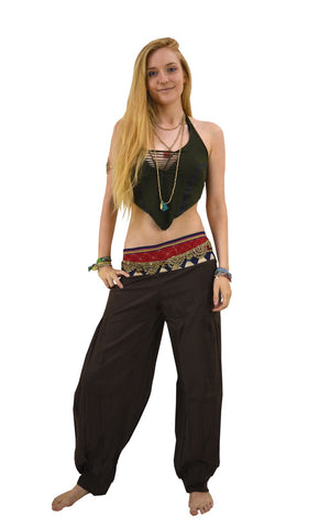 Embroidered Baggy Pants Good Karma