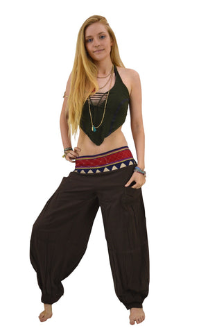 Embroidered Baggy Pants Good Karma
