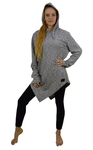 Long Sleeve Asymmetric tunic Hoody.