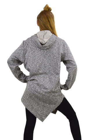 Long Sleeve Asymmetric tunic Hoody.