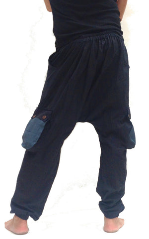Cargo pants low crotch