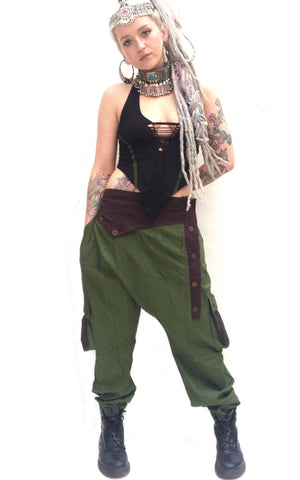 Cargo pants low crotch