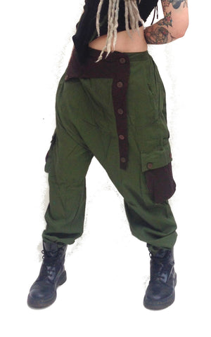 Cargo pants low crotch