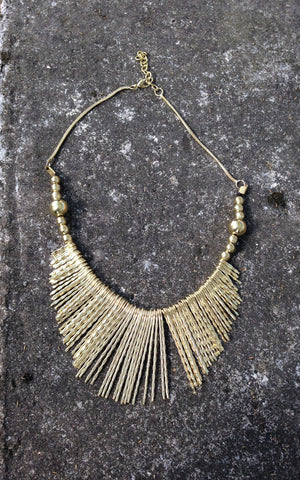Brass Hammered Necklace