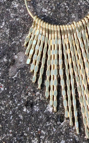 Brass Hammered Earrings